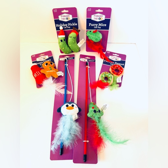 NWT Assortment of 6 Holiday Cat Toys - Picture 1 of 10